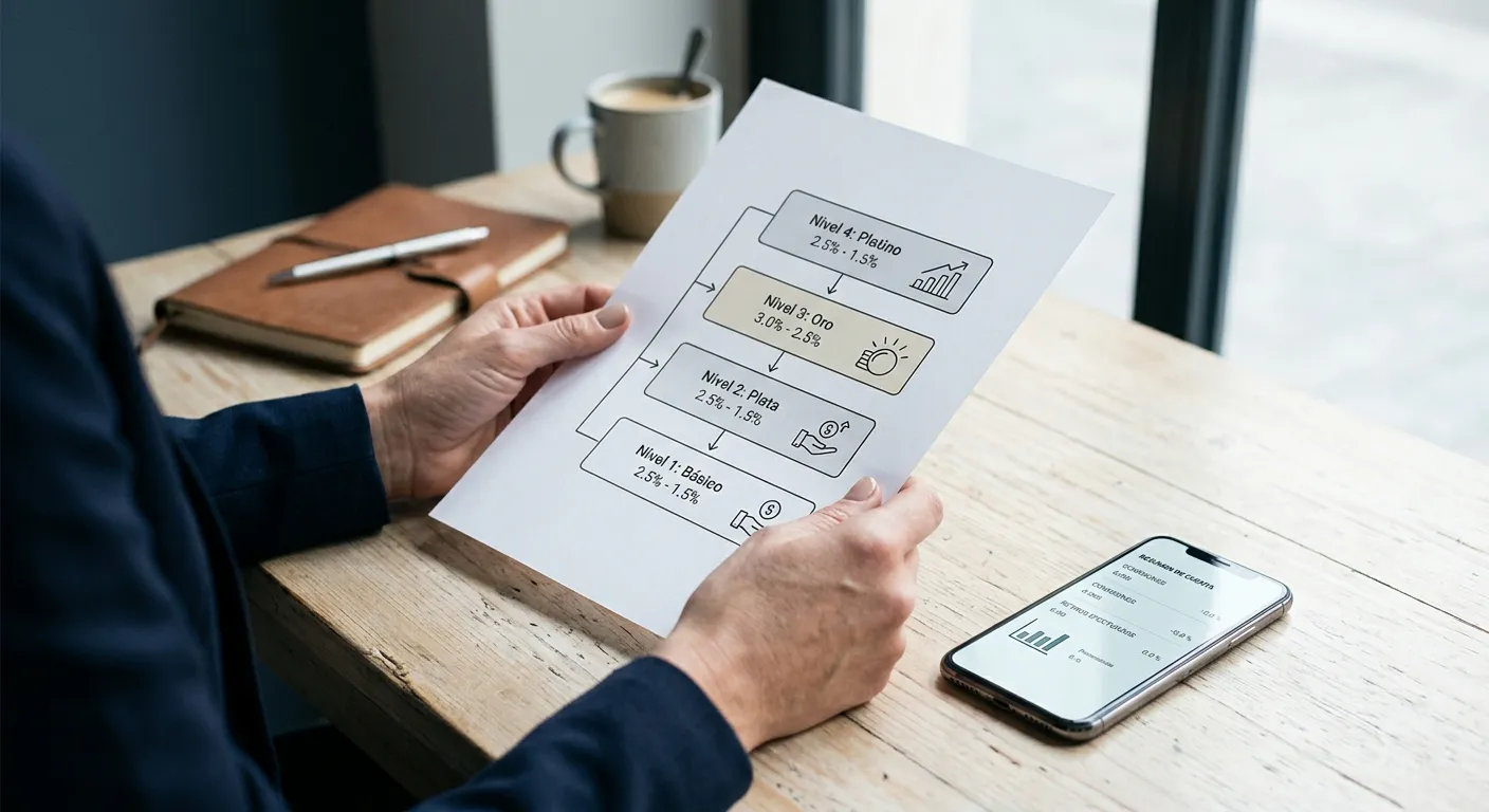 Estructura de comisiones por retiro según nivel de cuenta Neteller