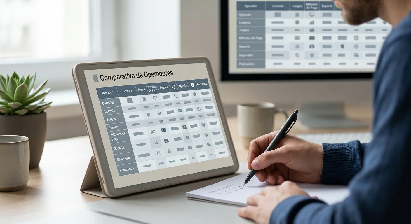 Tabla comparativa de operadores con licencia DGOJ
