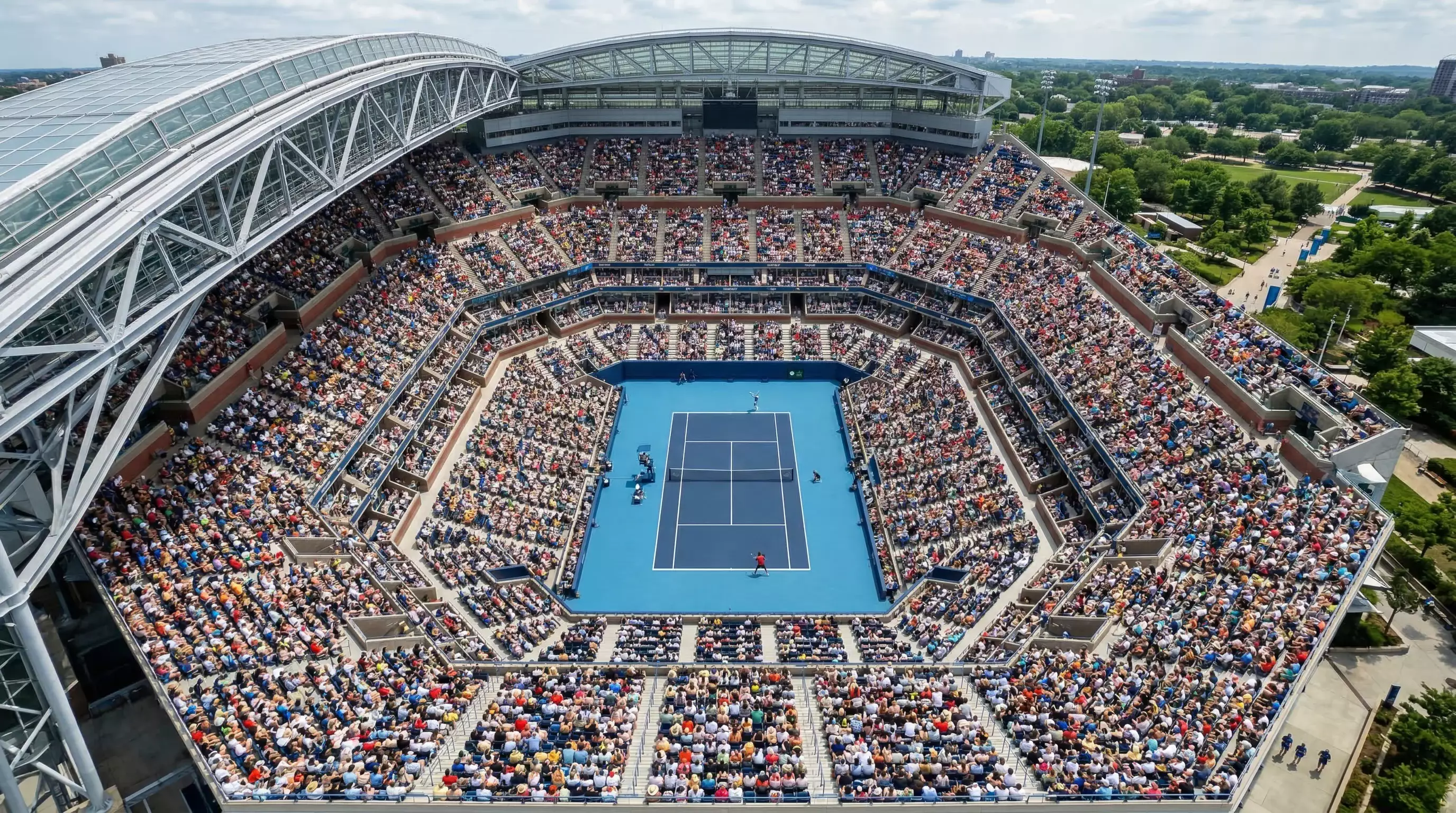 Grand-Slam-Turnier 2026 – Tennis-Centre-Court mit vollen Zuschauerrängen
