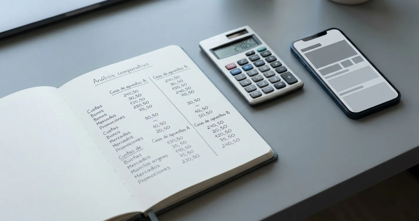 Análisis de casas de apuestas con datos y calculadora