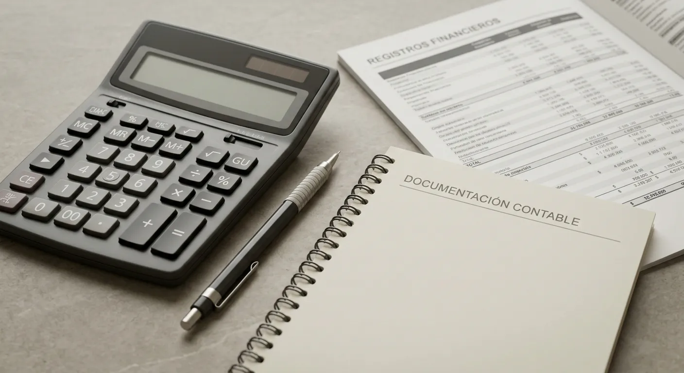 Calculadora y documentos de análisis financiero ilustrando el cálculo real de requisitos de rollover