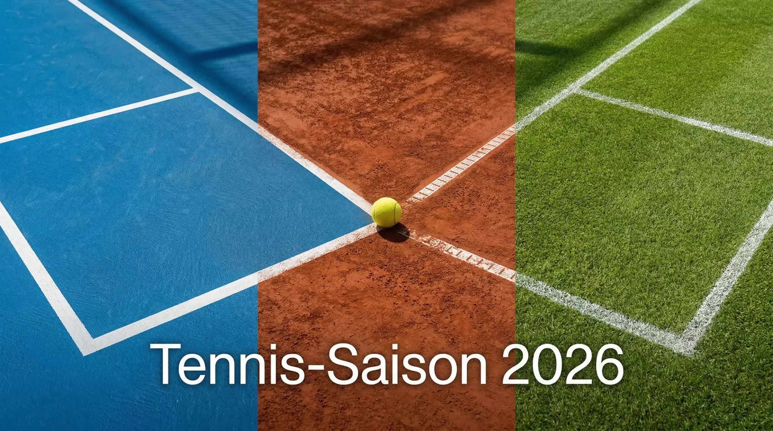 Tennis saison 2026 hartplatz sand rasen Bild