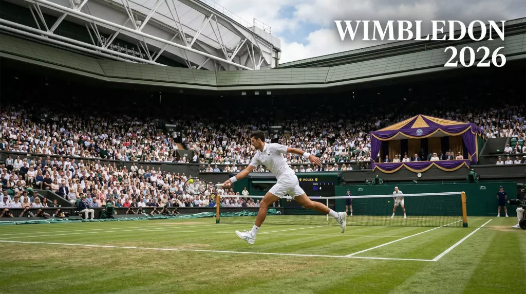 Wimbledon 2026 centre court rasen Bild